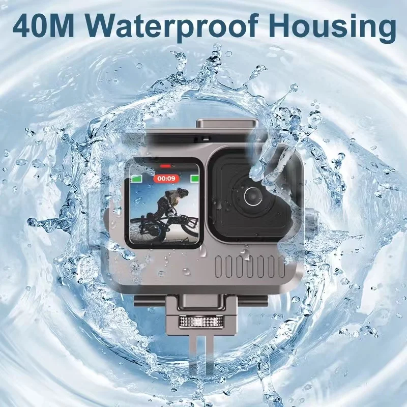 

Aluminium Metal 40M Waterproof Housing for GoPro Hero 11/10/ 9 Diving Protective Case Underwater Cover Action Camera Accessories