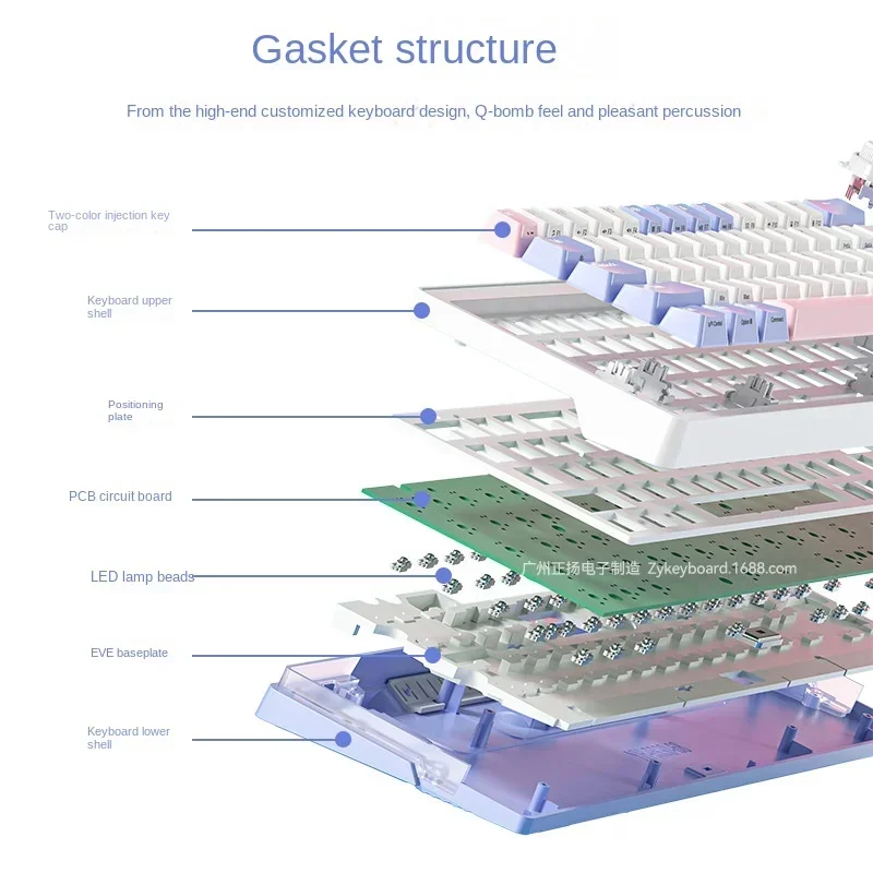 Клавиатура беспроводная Механическая ZA68 Bluetooth 6 клавиш