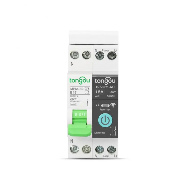 

1p 32a Din Rail Smart Home Tuya Wifi Voice Control By Amazon Alexa With Metering Tuya Wifi Smart Circuit Breaker Hot Wifi Switch