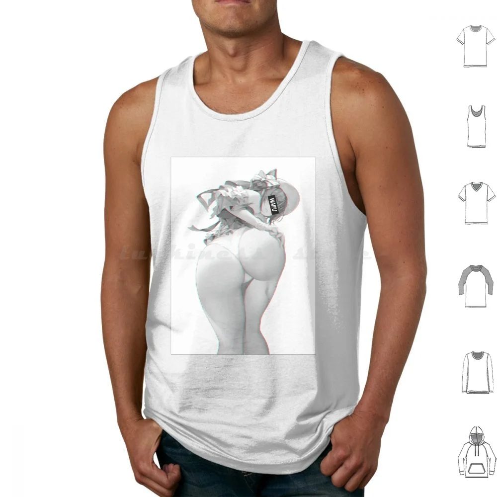 

Cute Anime Girl Waifu Material Tank Tops Print Cotton Hentaik1ng Cute Waifu Material Waifu Material Aesthetic Girl Anime