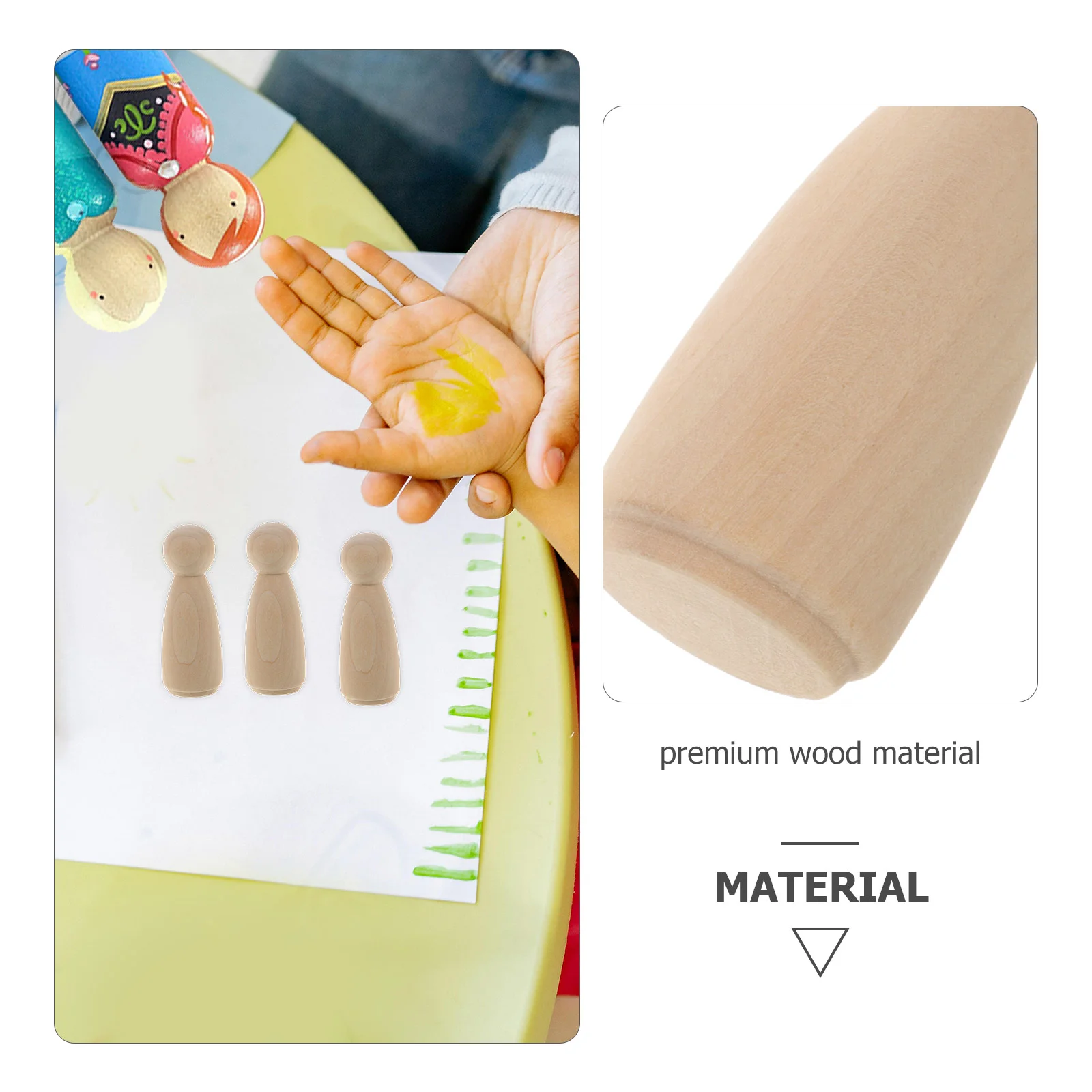 10 шт. деревянные тела кукольные игрушки незавершенные куклы кулон цвет люди