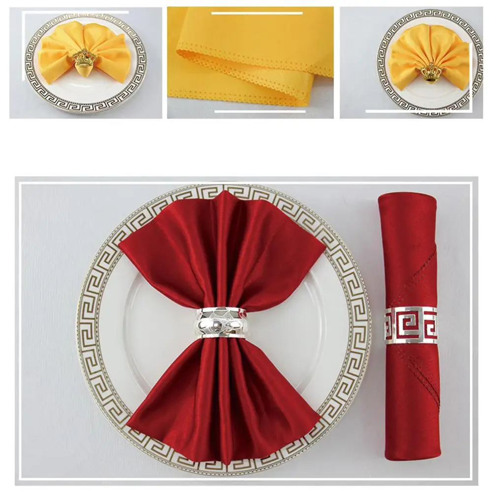 

48 x 48cm Plain Polyester Table Napkins Dinner Wedding Cloth Napkins Handkerchief Placemat Home Event Hotel Party Supplies new