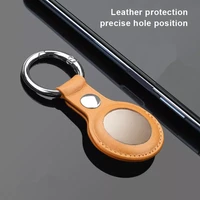 new protect case for airtags hanging buckle anti lost protective cover pu leather holder with key chain location tracker