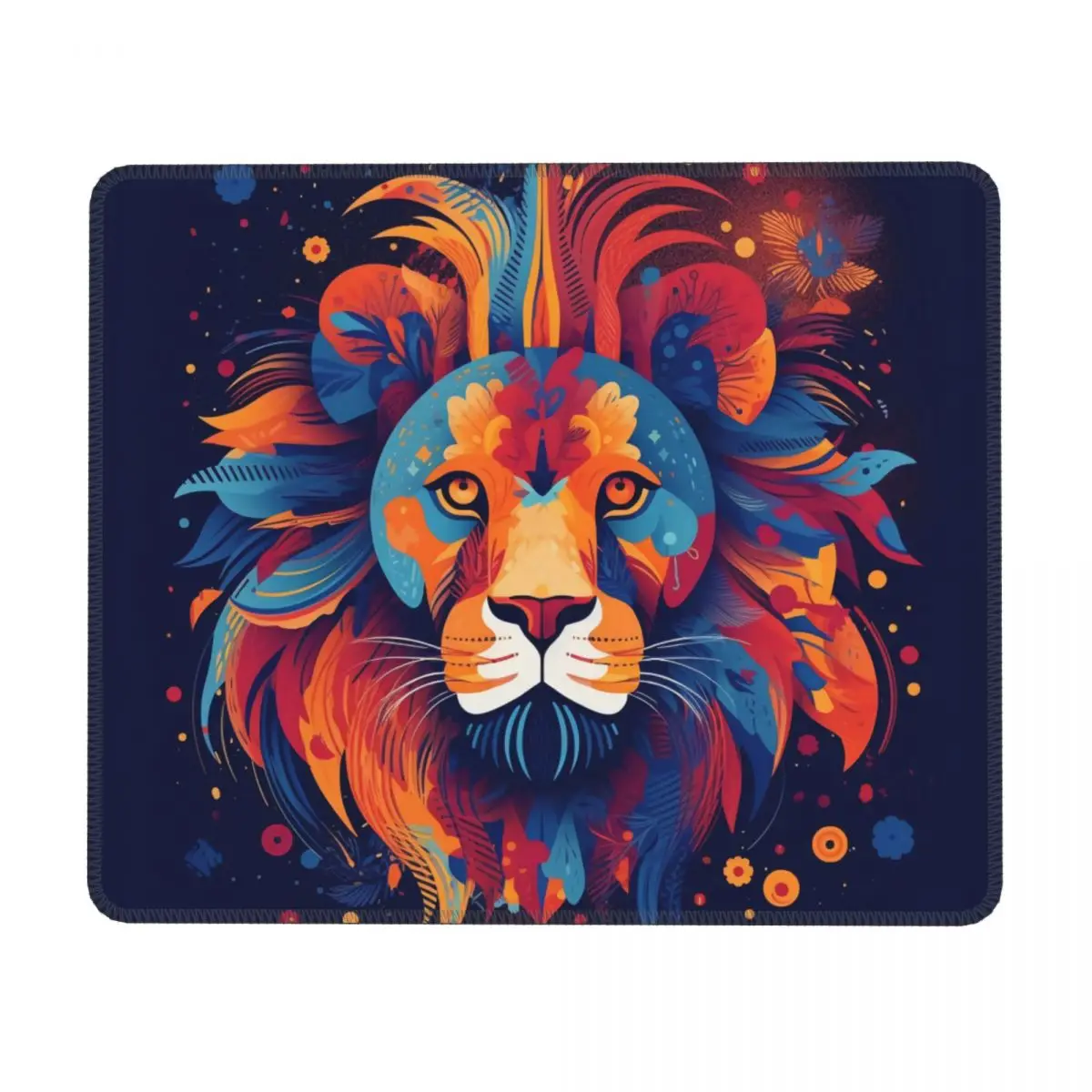 

Lion Horizontal Print Mouse Pad Abstraction Illustration Original Rubber Mousepad Anti Fatigue Vintage Desk Mouse Pads