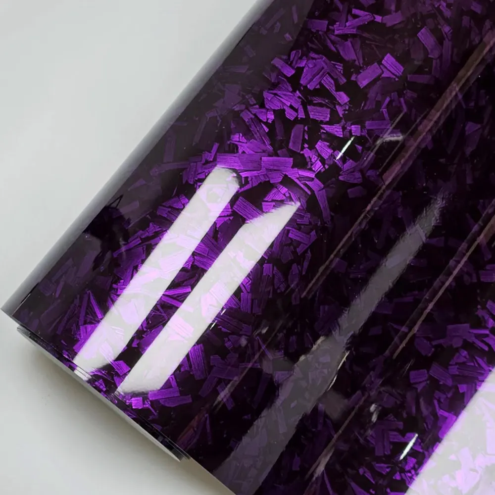 9D виниловая пленка из углеродного волокна глянцевая фиолетовая наклейка для