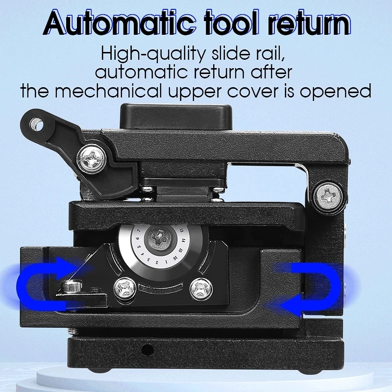 AUA-71S Fiber Cleaver FTTH Cable Fiber Optic Cutting Knife Tools Cutter Three-in-one Clamp Slot 16 Surface Blade