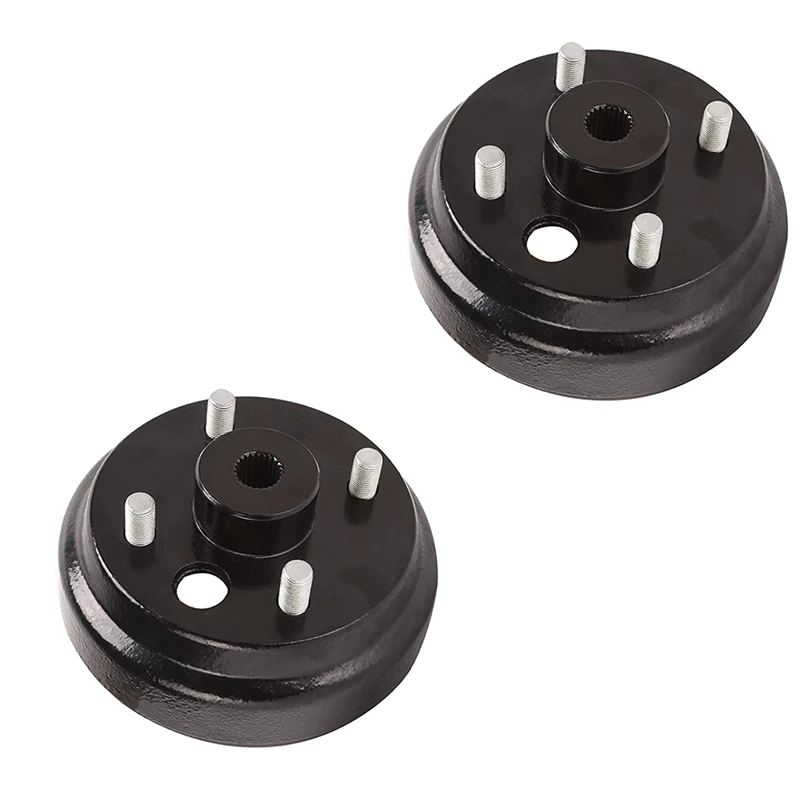 New-2Pcs Golf Cart Brake Drum Hub Assembly For 1982-Up EZGO TXT PDS Electric Cart (Not Fit Gas Models) 19186G1 19186G1P