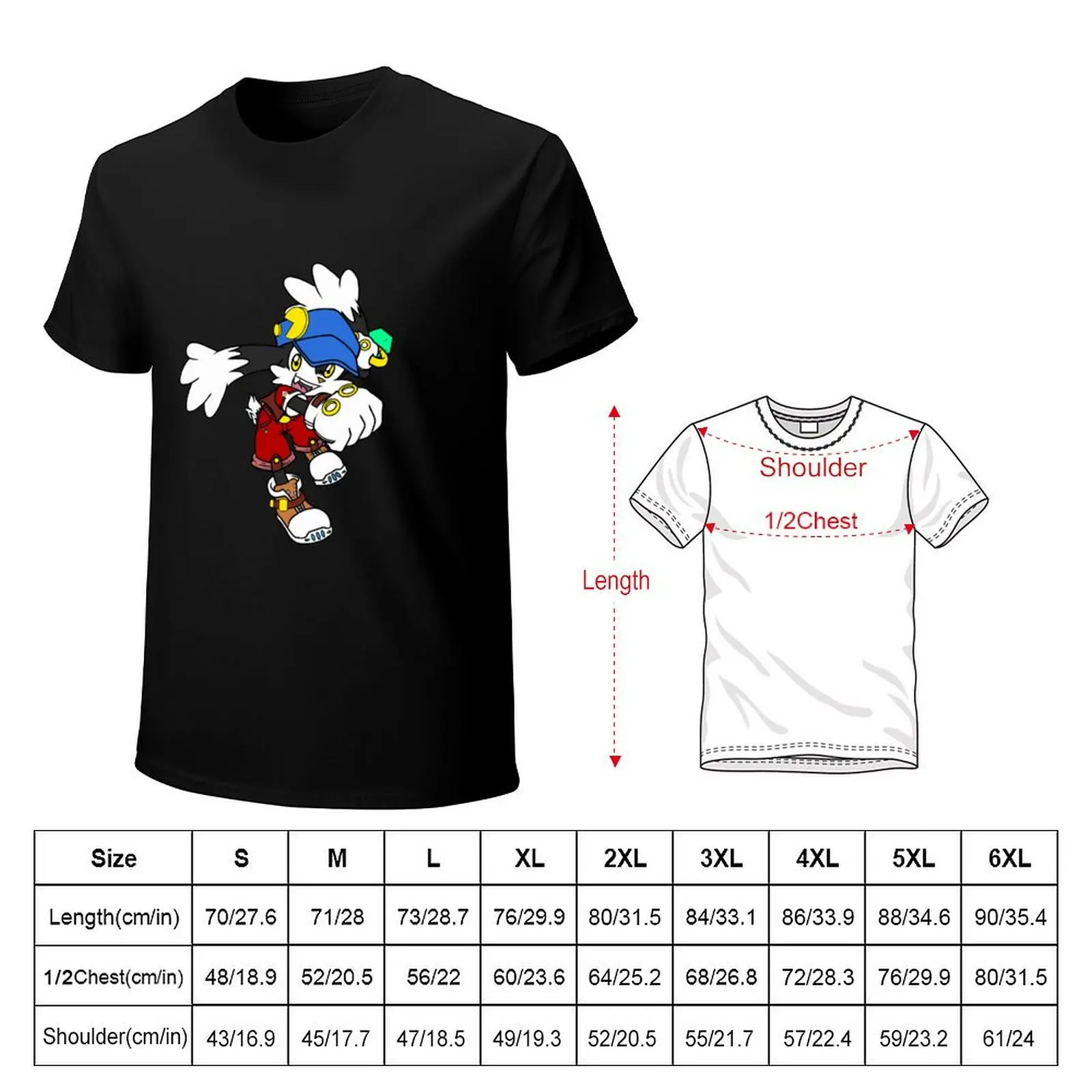 Фото Футболка Klonoa's Re-design (Base color) с короткими рукавами, хлопковый топ №2