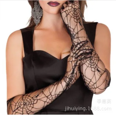 

Перчатки для защиты от солнца в стиле паутины, темно-готические летние перчатки для защиты от солнца