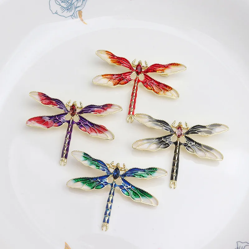 

Chinese Style Dragonfly Brooch Design Sense Fashionable Small Animal Brooch Fashionable Pin Anti Fading Clothing Accessories