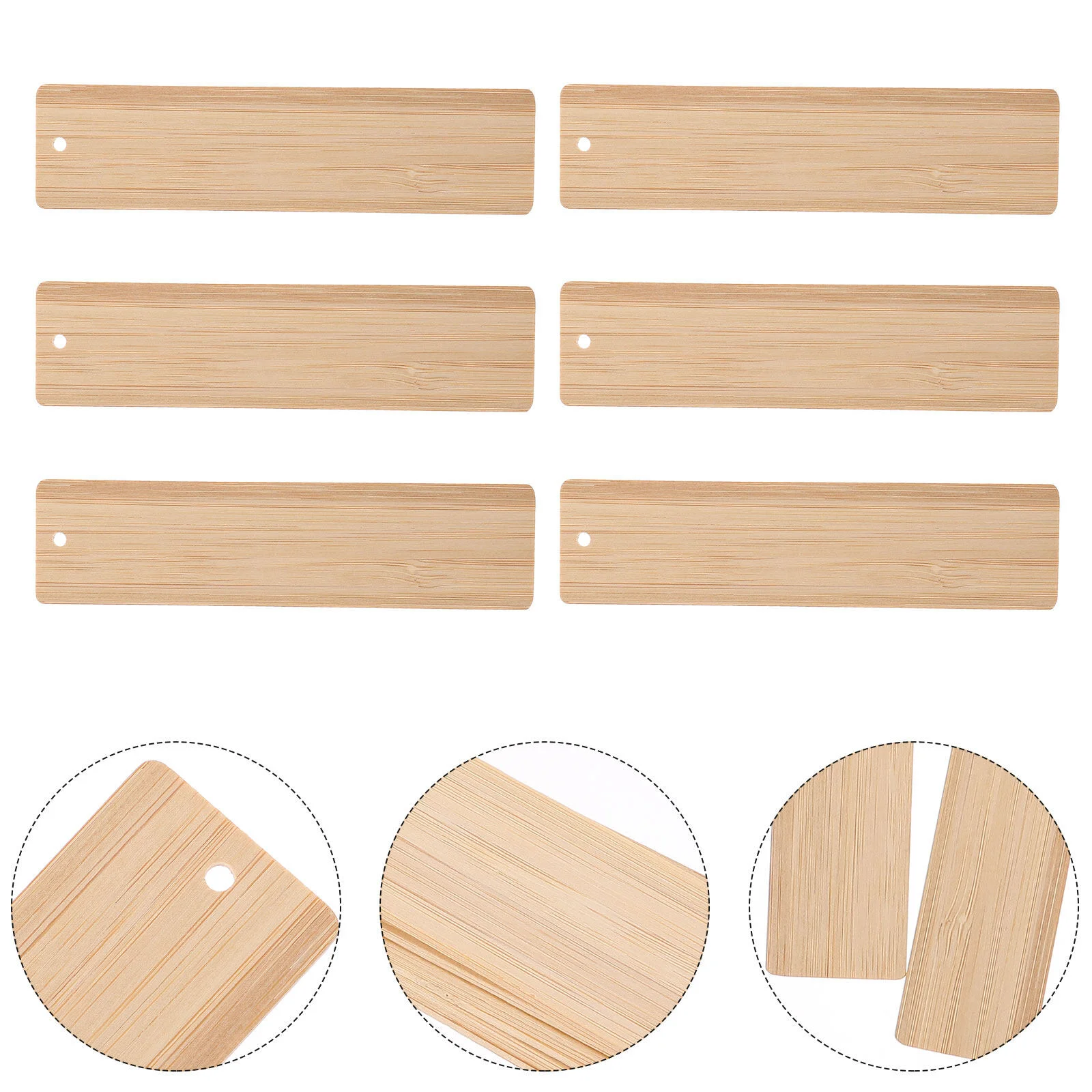 

10 Pcs Japanese Decor Pendant Blank Bookmark Decoration Wood Carving Bamboo Child
