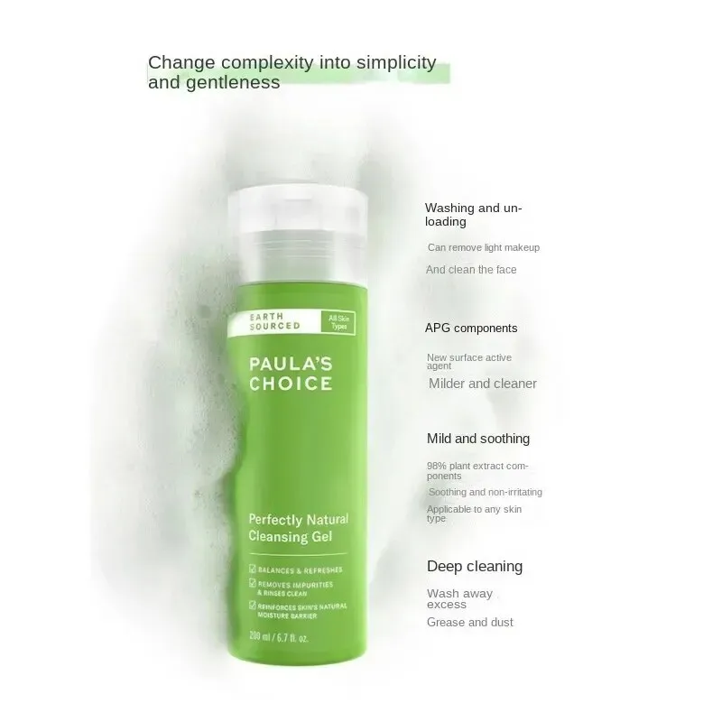 

Paulas Choice EARTH SOURCED Perfectly Natural Gel Cleanser Repair for All Skin Types Paula Choice Skin Care 200ml