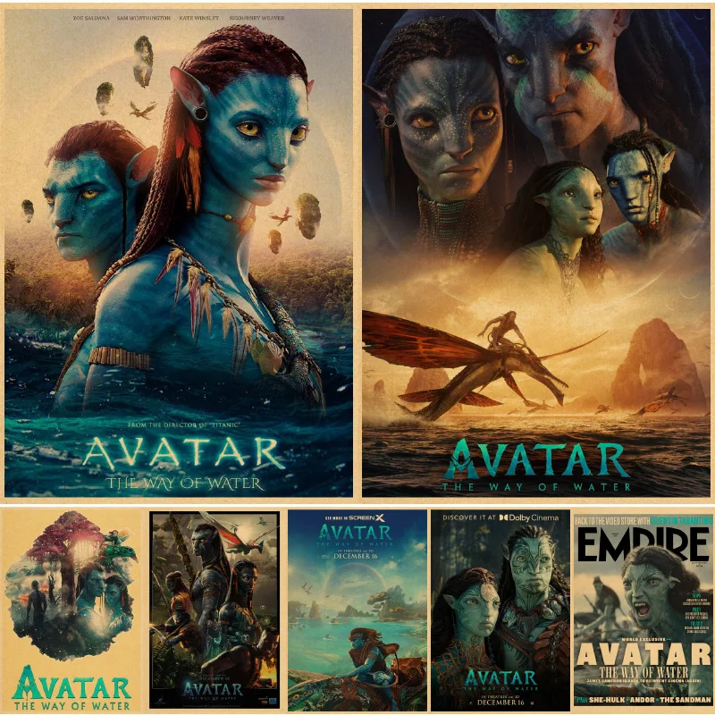 

Аватар 2 The Way of Water Печатный настенный плакат плакаты винтажная крафт-бумага Гостиная домашняя настенная живопись