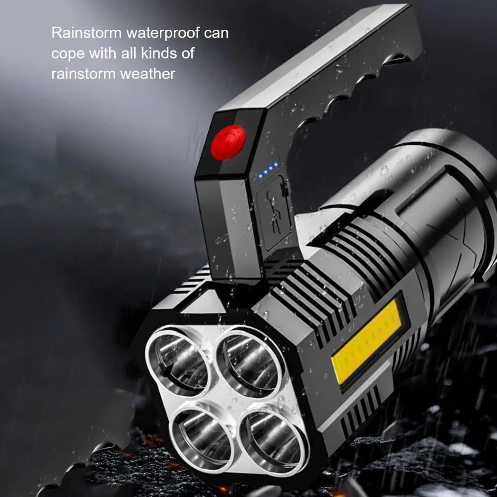 

Rechargeable Spotlight Weather-proof Cordless Ergonomic Design High Power Camping Flashlight for Picnic