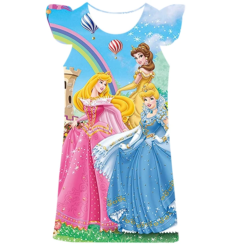 

Disney Princess Girls Dress Girls Clothes Children Clothing Summer Party Kids Dresses for Girls Toddler Girls Casual Dresses 9T