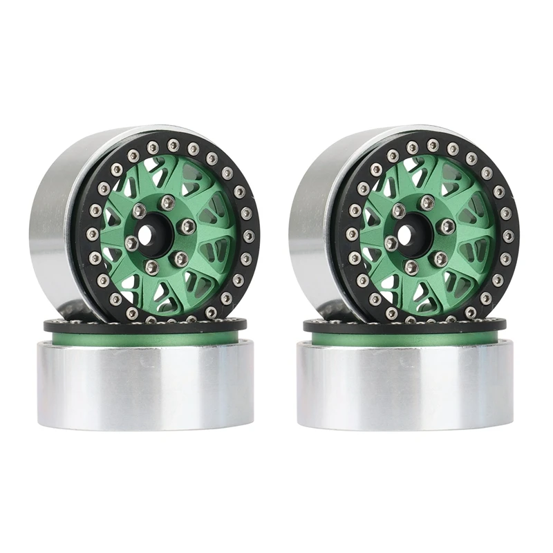 

4PCS Metal 1.9 Beadlock Wheel Rim Hubs for 1/10 RC Crawler Car Axial SCX10 90046 AXI03007 Traxxas TRX4 RC4WD D90 D110