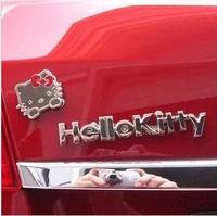 hello kitty 3d stereo car stickers modified decorative stickers cute metal personality car stickers car accessories