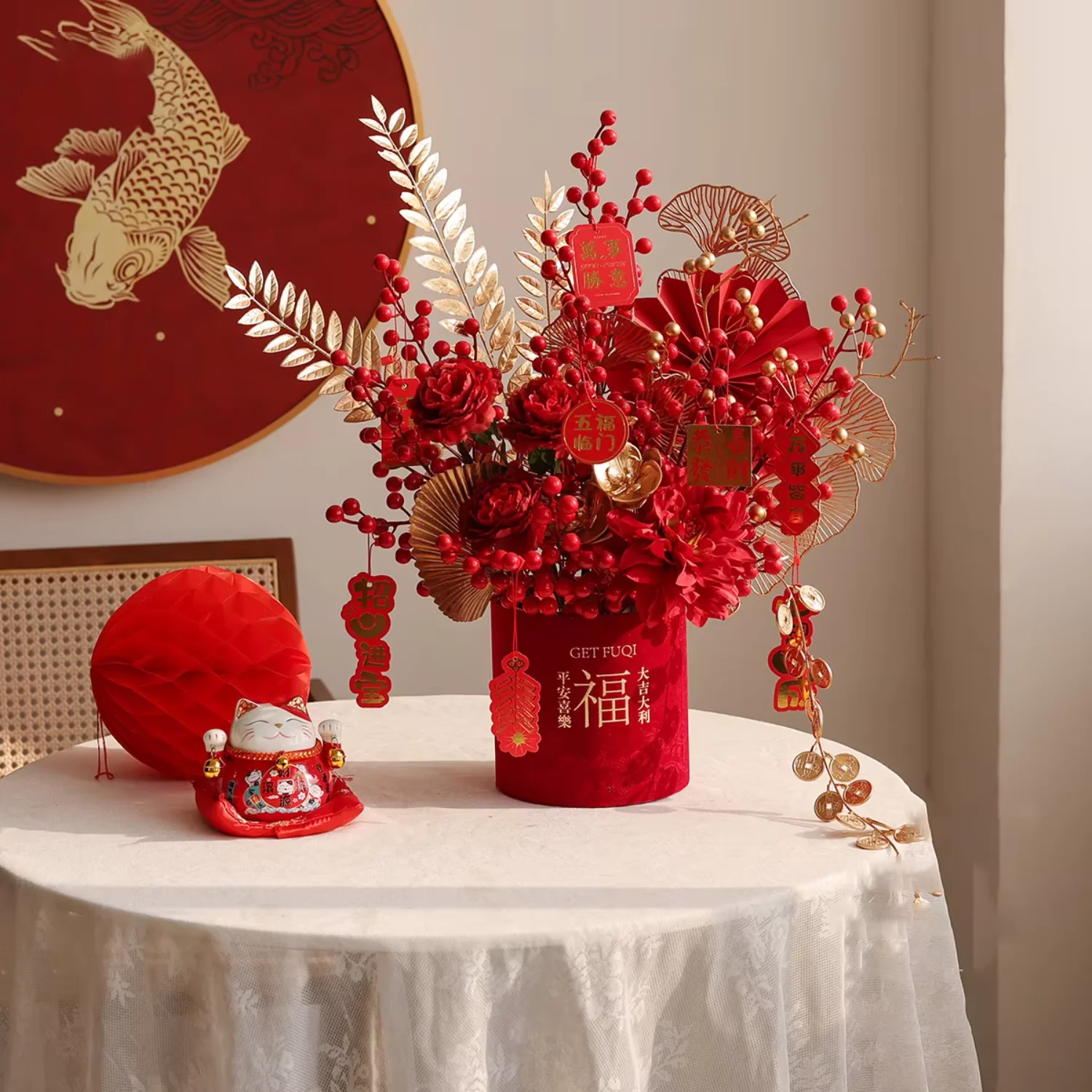 Оптовая продажа с фабрики роскошный офисный декор цветок на 2025 год вьетнамский