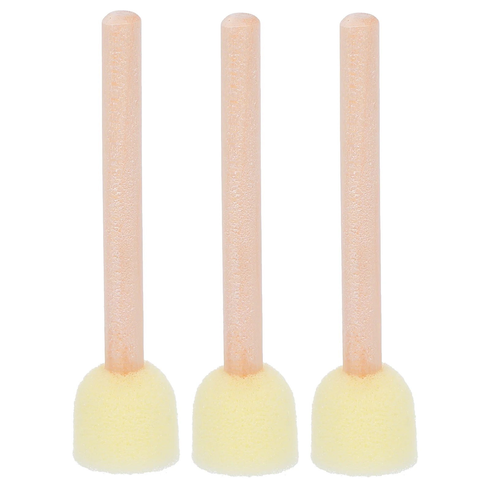 

20 Pcs Graffiti Sponge Foam Brush Child Kids Paint Brushes Round Wood Painting Tools