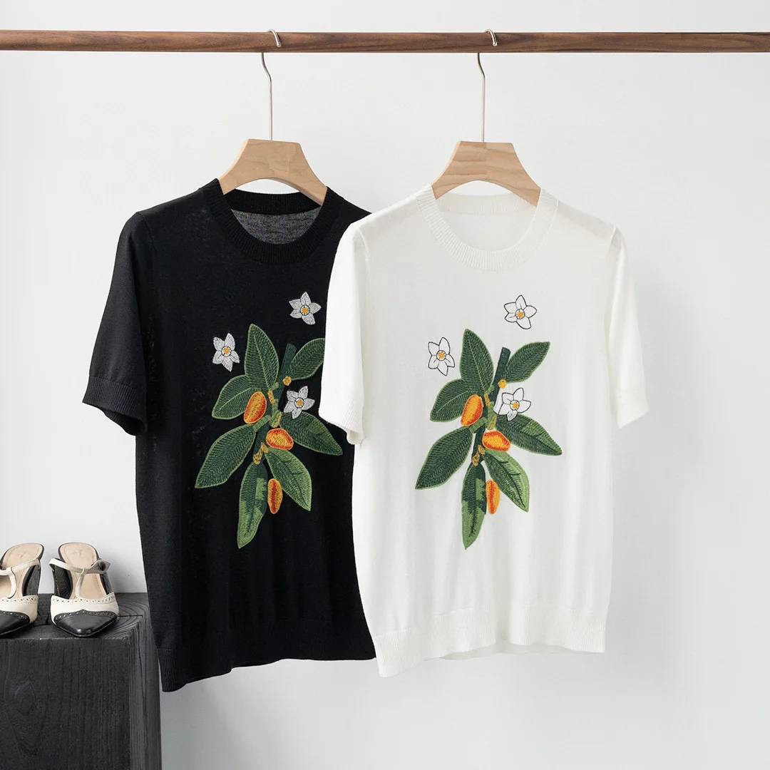 

Летняя коллекция 2023, вязаный высококачественный топ из 85% шелка