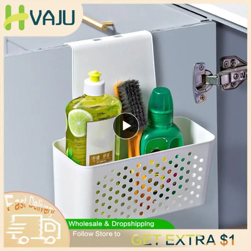 

Easy To Use Wall-mounted Trash Can Save Space Fashion Household Trash Can Kitchen Garbage Classification Shelf Large Durable