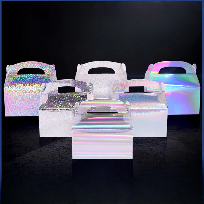 Cake Candy Biscuit Packaging Portable Treat Carton Snack Goodie Bags For Kids Birthday Baby Shower Wedding