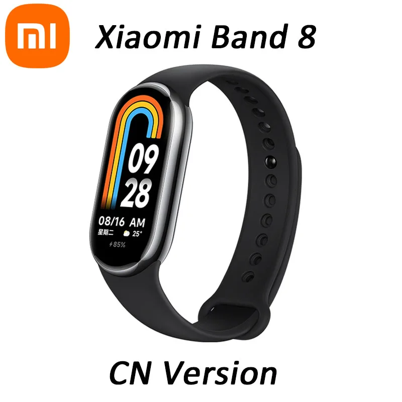 

Original New Xiaomi Band 8 1.62'' AMOLED Screen Blood Oxygen Fitness Traker Bluetooth 5AM Waterproof Support 150 Sport Modes