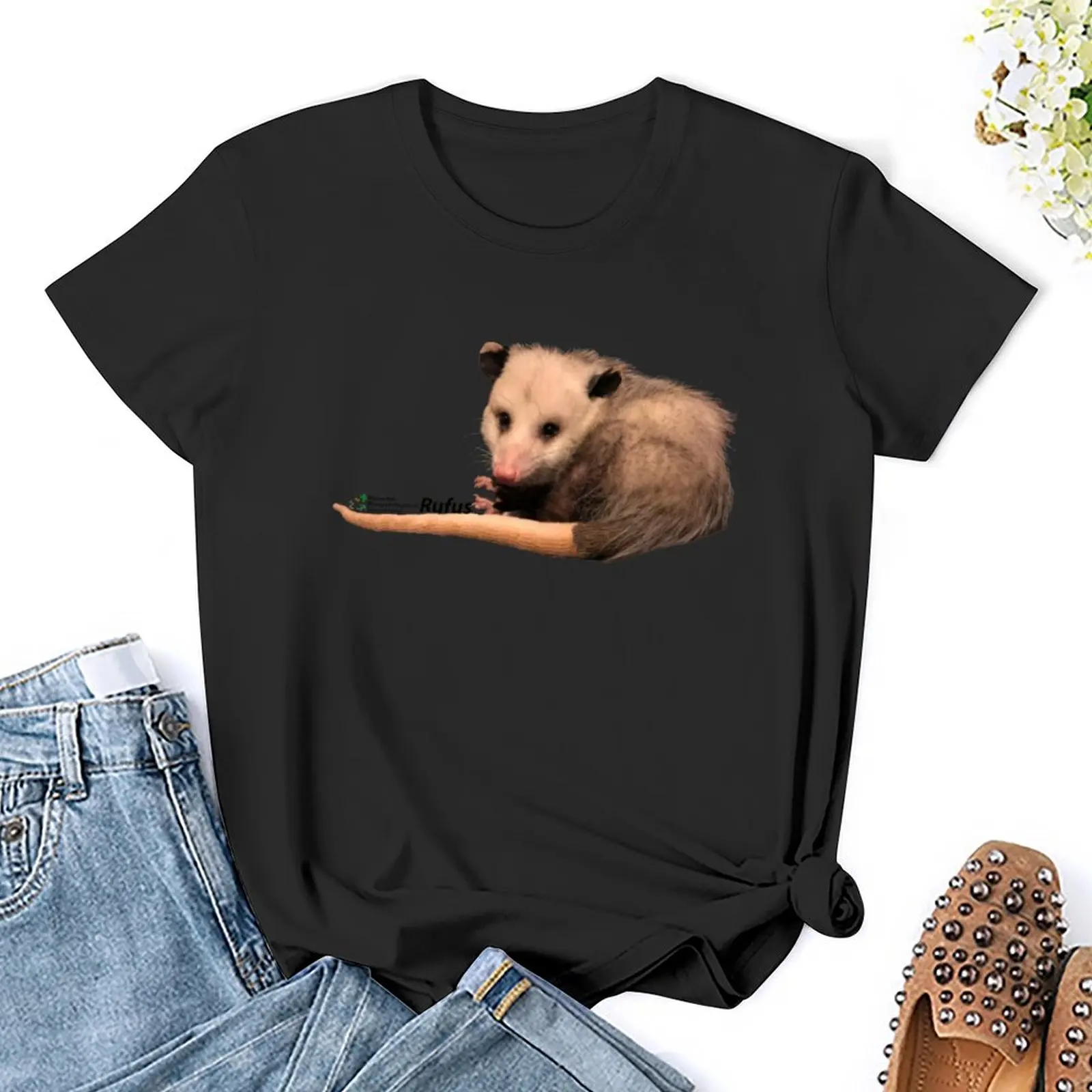 Руфус футболка Opossum винтажная одежда женские топы летние