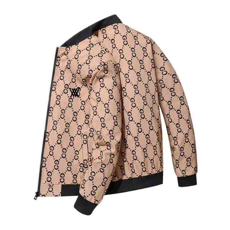 

Men Fashion Youth Casual Sport Baseball Uniform Stand Collar Zipper Coats Spring Autumn Thin Bomber Jackets Male Golf Wear Man