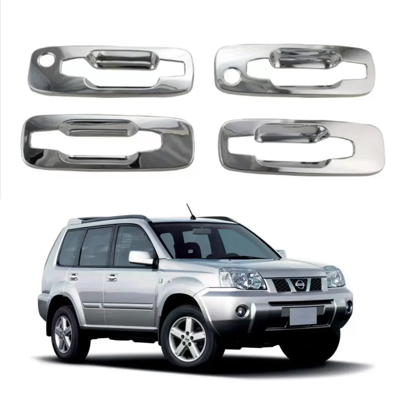 

Хромированная накладка на дверную ручку для Nissan X-trail T30 2002-2007, полный комплект, Стайлинг автомобиля