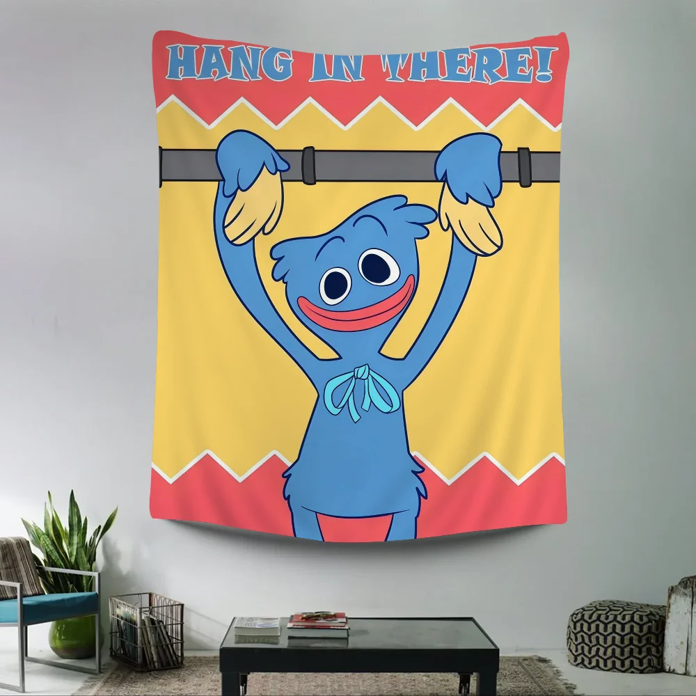 H-Huggys-Game-Wuggys Printed Large Wall Tapestry Hanging Tarot Hippie Rugs Dorm Art Home Decor