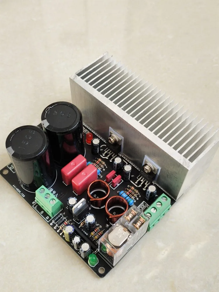 

LM1875 amplifier board finished GC version LM4766 has more distortion resistance and HIFI kit has no background noise