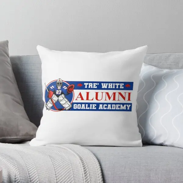 

Tre White Goalie Academy Printing Throw Pillow Cover Home Wedding Comfort Decorative Sofa Case Anime Car Pillows not include