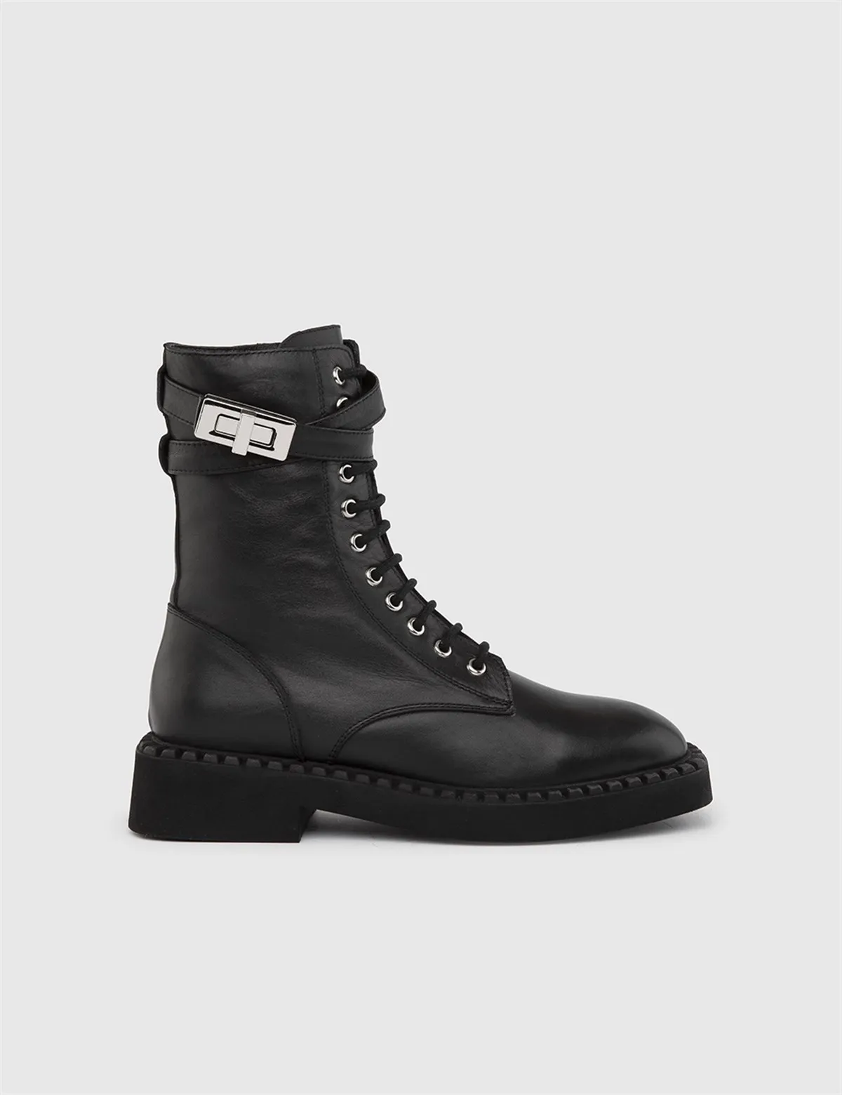 

ILVi-Genuine Leather Handmade Alain Black Leather Women's Boot Women's Shoes 2022 Fall/Winter