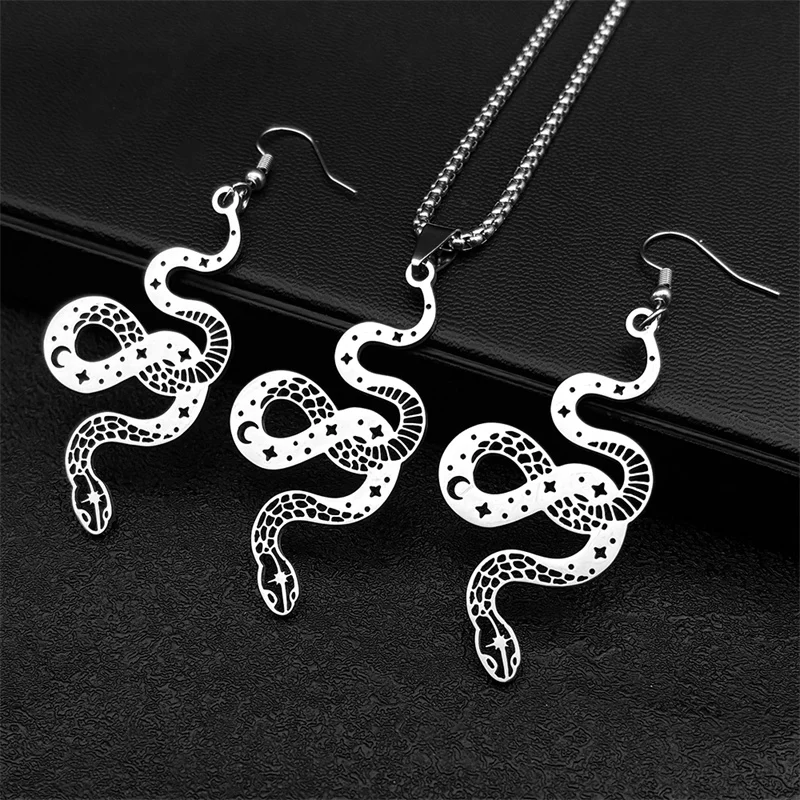 Комплект из колье и серёг нержавеющей стали