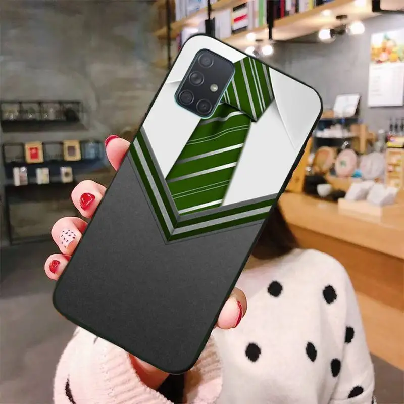 Чехол для телефона Harries Slytherin с символом Хогвартса Samsung Galaxy A52 A21S A02S A12 A31 A81 A10 A30 A32 A50