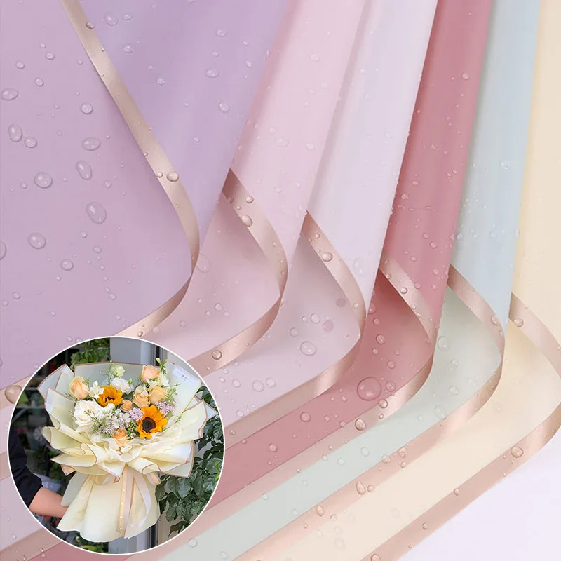 

20pcs Flower Paper Wrapping Floral Bouquet Package Waterproof Gifts Packing Phnom Penh Jelly Film Wrapped Wedding Party Supplies