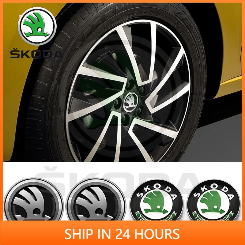 Фото Наклейки на колеса Skoda Kodiaq Octavia, 4 шт., 56/60 мм, колпачки для центральных отверстий колесных дисков, пылезащитные заглушки для Skoda Octavia MK №2