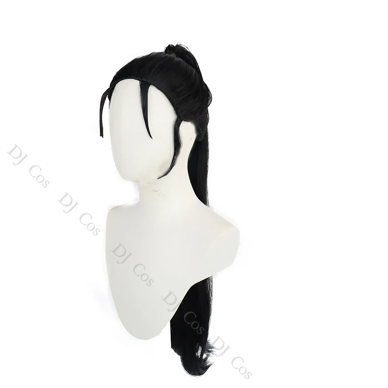 Hinatsuru Cosplay Wig Season 2 Anime Demon Slayer Black Ponytail Hair Uzui Tengen Wife Heat Resistant Fiber + Free Cap |