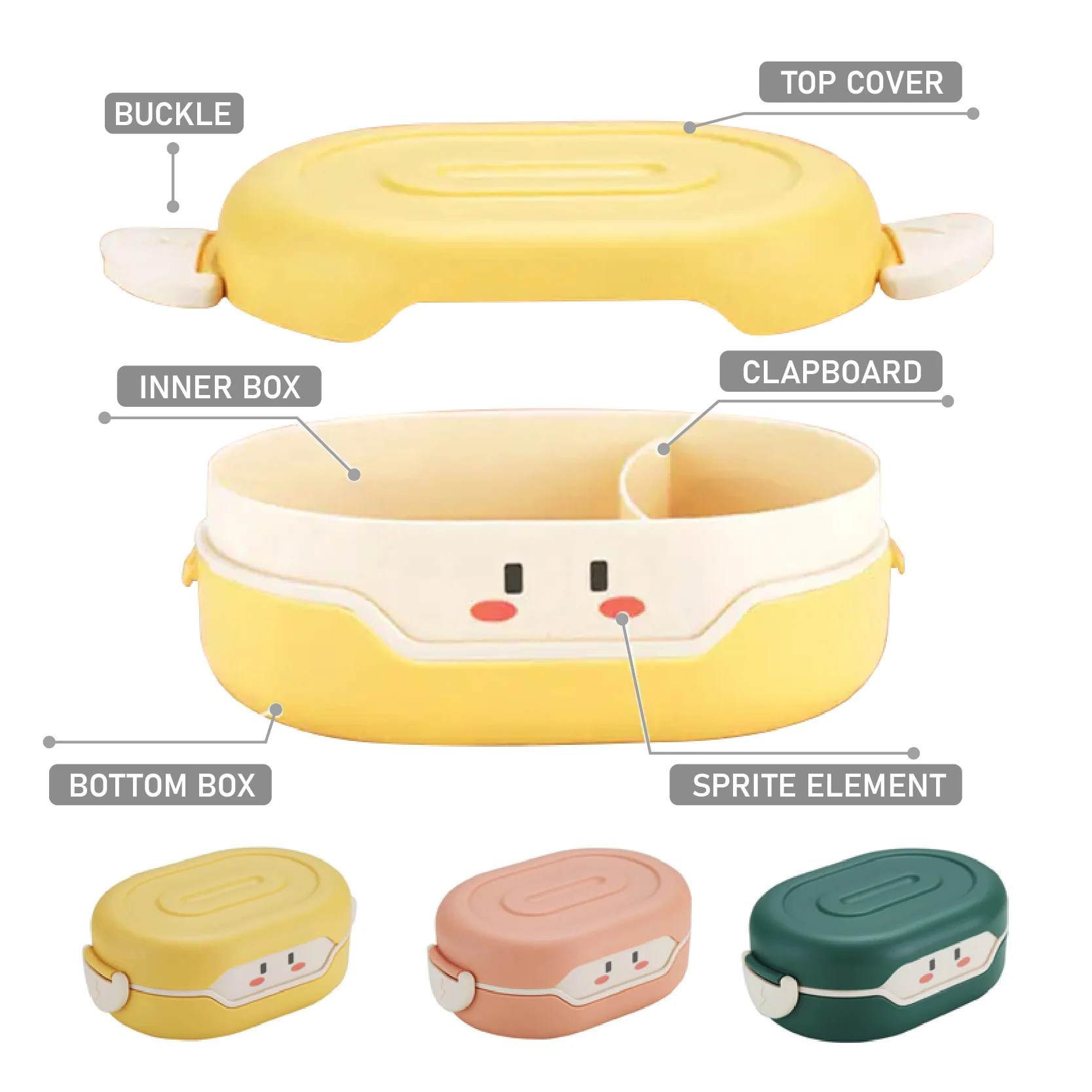 Милый Ланч-бокс Bento Kawaii для детей школьников детский в японском стиле детского