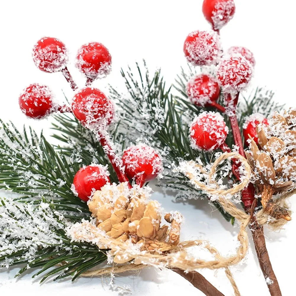 

5/10PCS Christmas Berries Artificial Berry Pine Xmas Decor Holly Flower Christmas Branch Ornament Christmas Tree Decorations