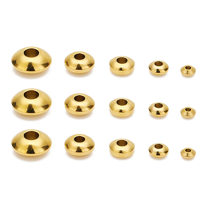 

20-50Pcs 4mm 5mm 6mm 8mm Stainless Steel Round Flat Rondelle Spacer Beads DIY Charms Abaci Beads for Jewelry Making Findings