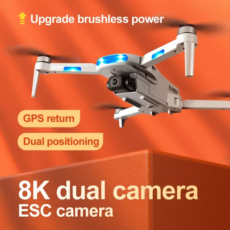 

Professional 5G WiFi GPS Drones with 6K 8K Dual Camera RC Distance 3KM Brushless Self Stabilization Quadcopter FPV Dron
