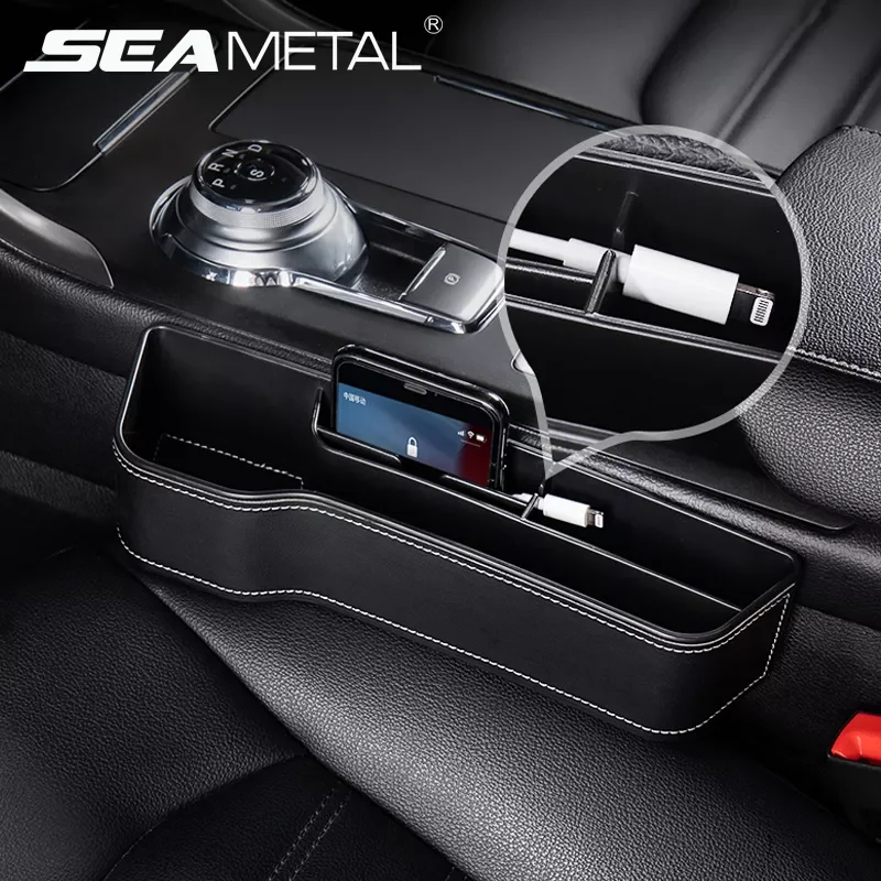 

PU Leather Car Seat Gap Box Interior Seat Side Organizer Auto Seat Crevice Storage Munti-functional Pocket Box Auto Accessories