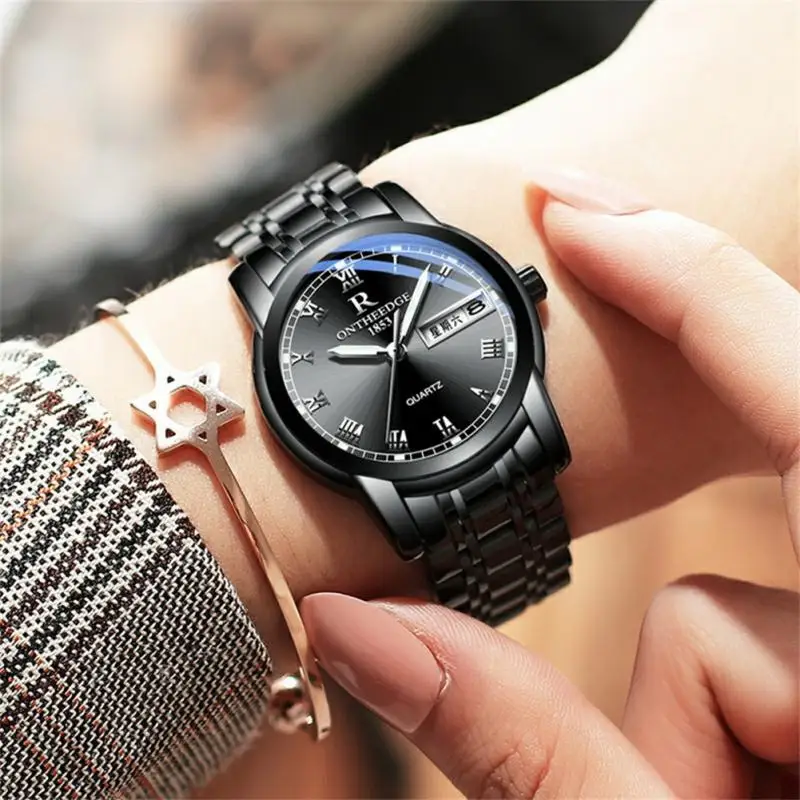 High Quality Stainless Steel Couple Quartz Watch For Men Women Luxury Sports Wrist Watches Fashion Casual Date Week Wristwatch