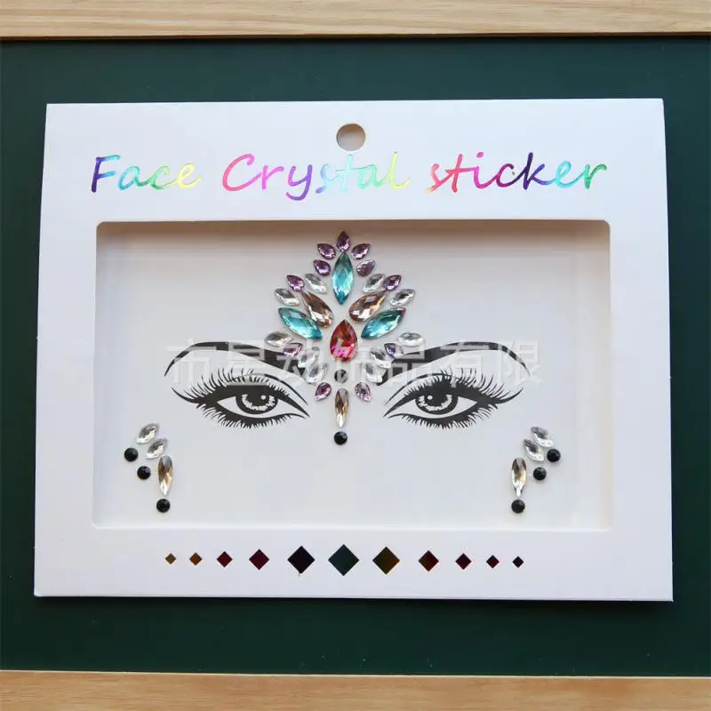 Новая тату-наклейка блестящие брови лицо глаза временная татуировка Стразы 3D