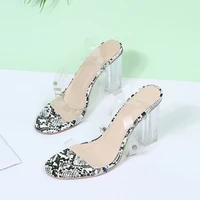 summer pvc jelly sandals women fashion sexy crystal open toed high heels women transparent heel sandals ladies plus size 43