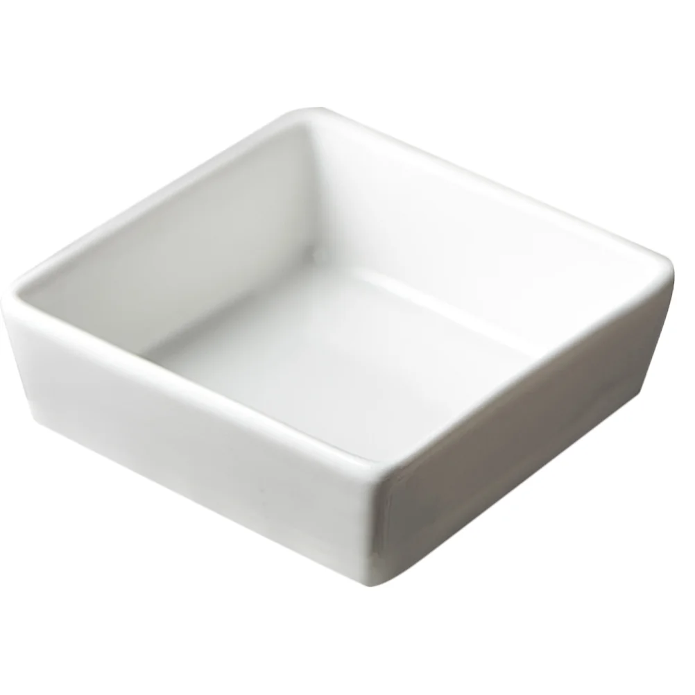 

Condiments Containers Sauce Seasoning Dish Plate Ingredient Bowls Prep Dessert 9X9CM Small Soy Dishes White Ceramics Dip