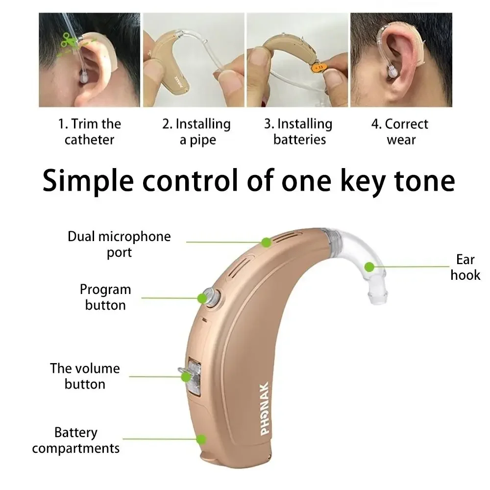 12-канальный цифровой слуховой аппарат Phonak Baseo Q15 UP программируемый двойной