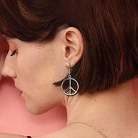 new peace sign drop earrings peace earrings peace simple fashion jewellery gift for women 2022 hot sale b0e4